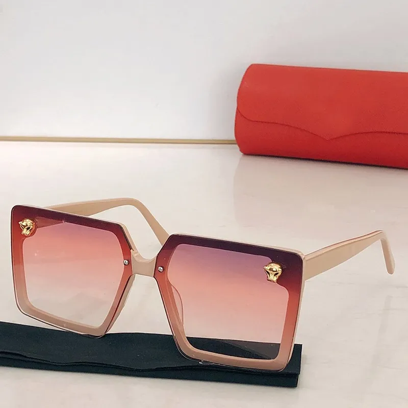 Cheetah Occhiali da sole da donna in tartaruga Montatura quadrata in acetato Finitura Pit Vipers placcata lucida Piastra rettangolare Oro_voghion.com