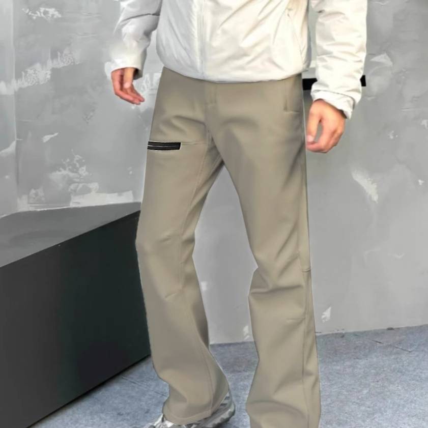 ​​Men's Outdoor Softshell Cargo Pants – Lightweight Polyester Utility Trousers With Quick-Dry Tech & Multi-Pocket Design_voghion.com