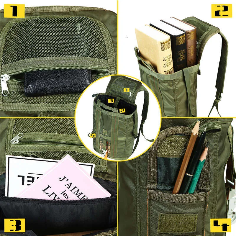 Zaino multiuso resistente, leggero, borsa da paracadute per viaggi di caccia all'aperto, escursioni, scuola, avventure_voghion.com