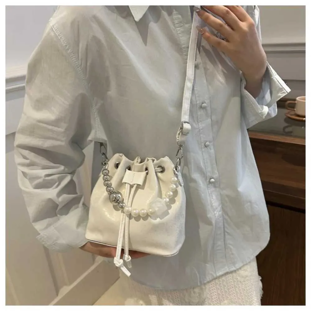 New Casual PU Cross Body Bead Handle Adjustable Strap Single Shoulder Bag Belt Drstring Design Durable Lady Ba241214_voghion.com