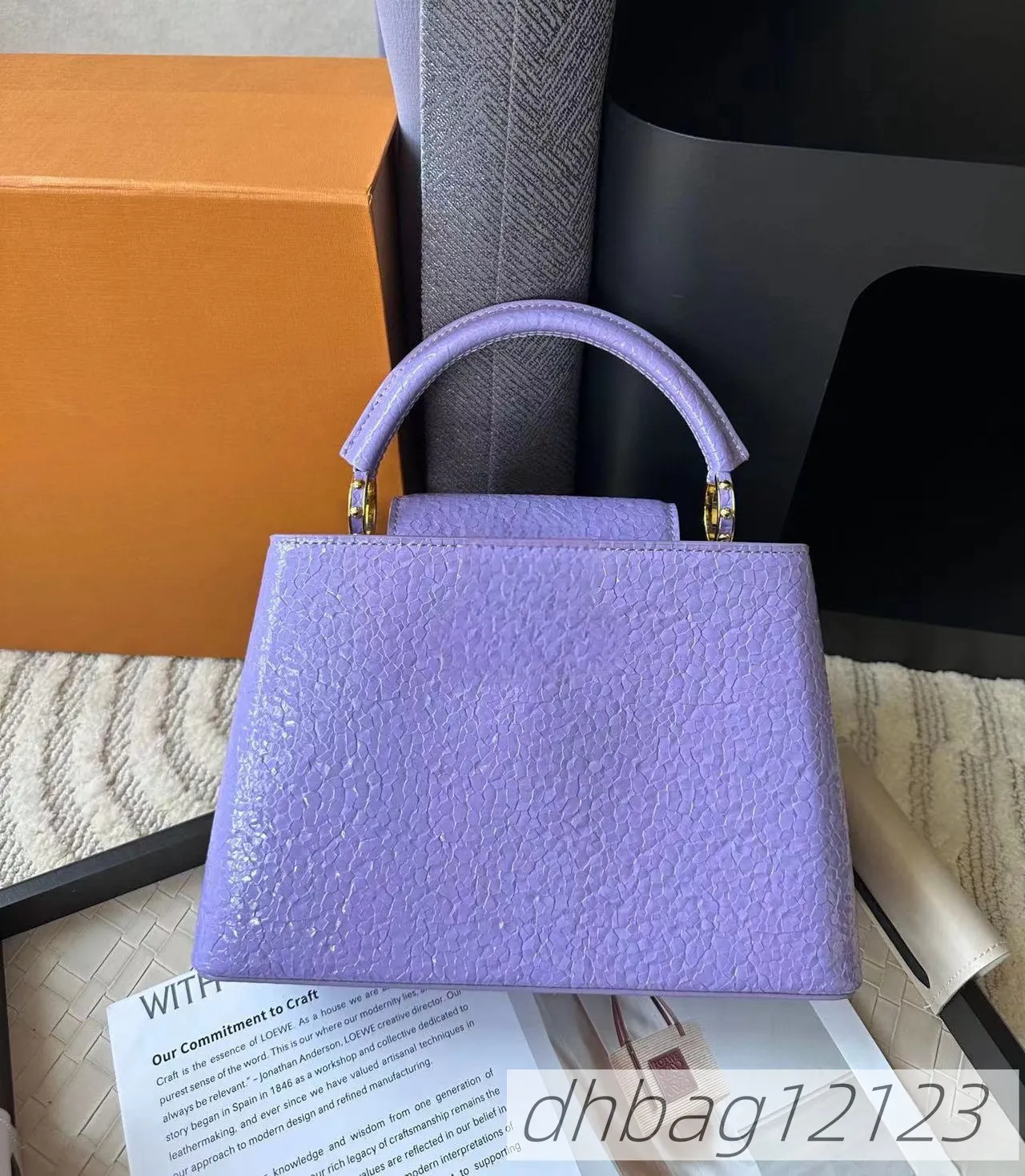 9A Top Famous Designer Capuchines Handle Women's High Quality Crossbody Bag Split Leather Pattern Single Shoulder Medium_voghion.com