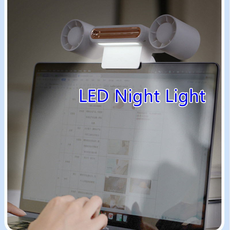 Portable Air Conditioner Bladeless USB Rechargeable Electric Fan Strong Hanging Screen Quiet Fan For Home Office Computer Desk_voghion.com