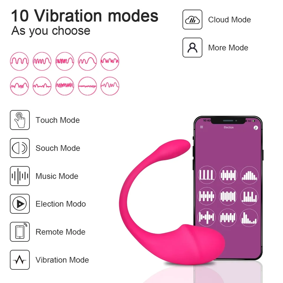 Wireless Bluetooth G-spot Vibrator With App Control For Women_voghion.com