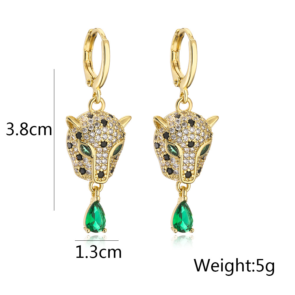 Aogu – pendentif léopard pour femmes, avec une petite lumière populaire, luxe, plaqué or, boucles d'oreilles personnalisées, nouvelle collection_voghion.com