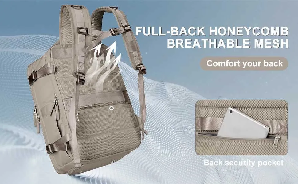 Reiserucksack für Männer und Frauen, 40 l, flugzugelassen, Handgepäck, Diebstahlschutz, Business-Laptop, großer Tagesrucksack, Weekender_voghion.com
