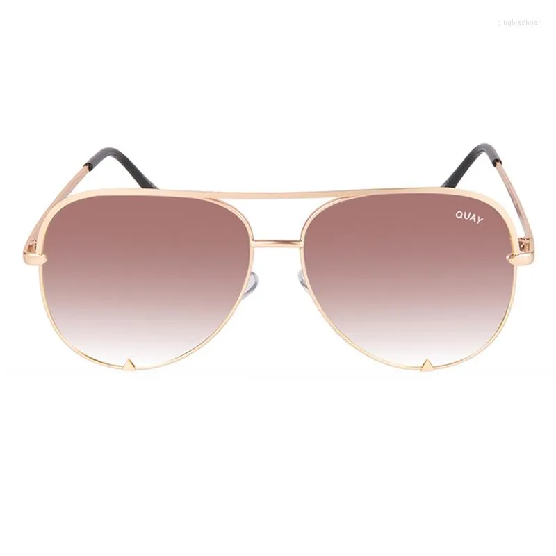 Occhiali da sole KEY Donna Quay Pilot Design Metallo per occhiali da sole Montatura da sole Donna Donna Marca Occhiali da sole a specchio Vintage Montatura ALTA_voghion.com