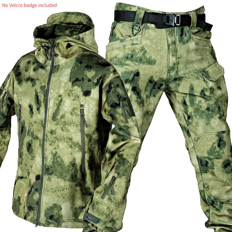 Men’s Warm Suit Outdoor Softshell Wearable Clothing Thickened Camouflage Clothing