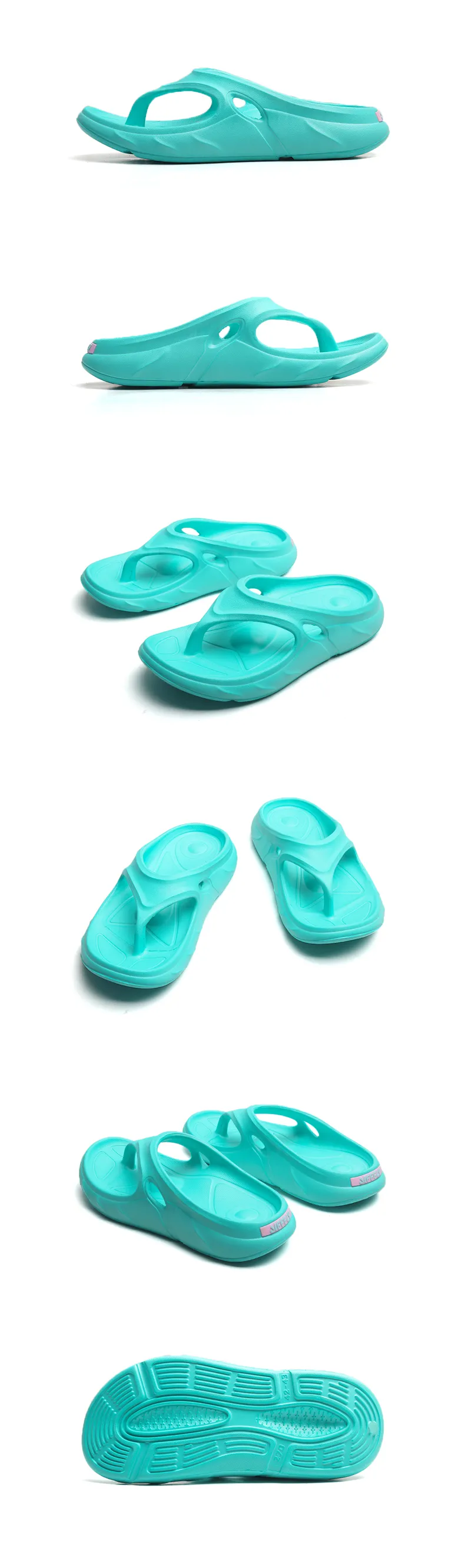 Pantoufles de sport à carreaux à semelle épaisse et massage de la voûte plantaire de marque Jifffly, polyvalentes, pour la plage, pour couples ;_voghion.com