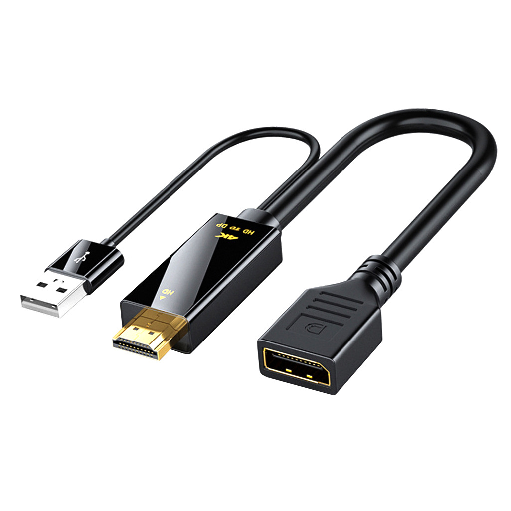 4K 60HZ HDMI-compatible to Displayport Converter Cable HDMI 2.0 to Display Port Adapter Conversion Cable For Laptop PC PS4 XBox_voghion.com