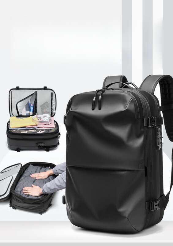 Zaino da viaggio multifunzionale da uomo, con compressione sottovuoto, impermeabile, per computer aziendali, con grande capacità_voghion.com