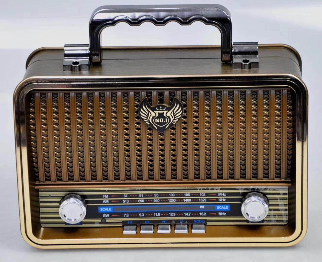 KEMAI AM FM Retro Radio, Tragbare Vintage Kuerzwellenradio mat Bluetooth Lautsprecher, nofëllbarer Batterie, USB Disk Aux Input, TF Kaart fir Kaddoen fir doheem oder dobaussen_voghion.com