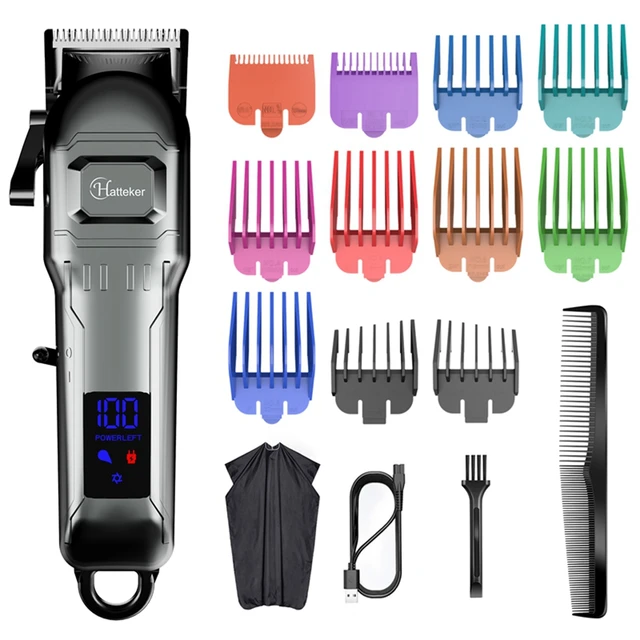 HATTEKER Professionaalne Meeste Trimmer Baber USB Juhtmeta Juuksuri Juuksuri Keepikomplekt_voghion.com