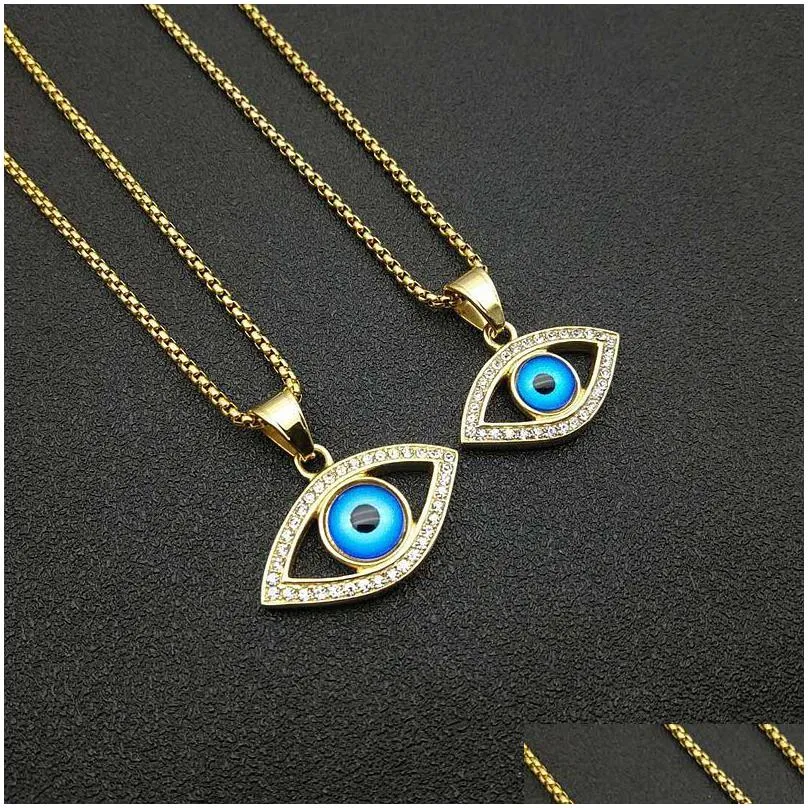 Collana con ciondolo anti-malocchio Occhi azzurri Amuleto fortunato Protezione Consegna a domicilio Gioielli Collane Pendenti Dhvfo_voghion.com