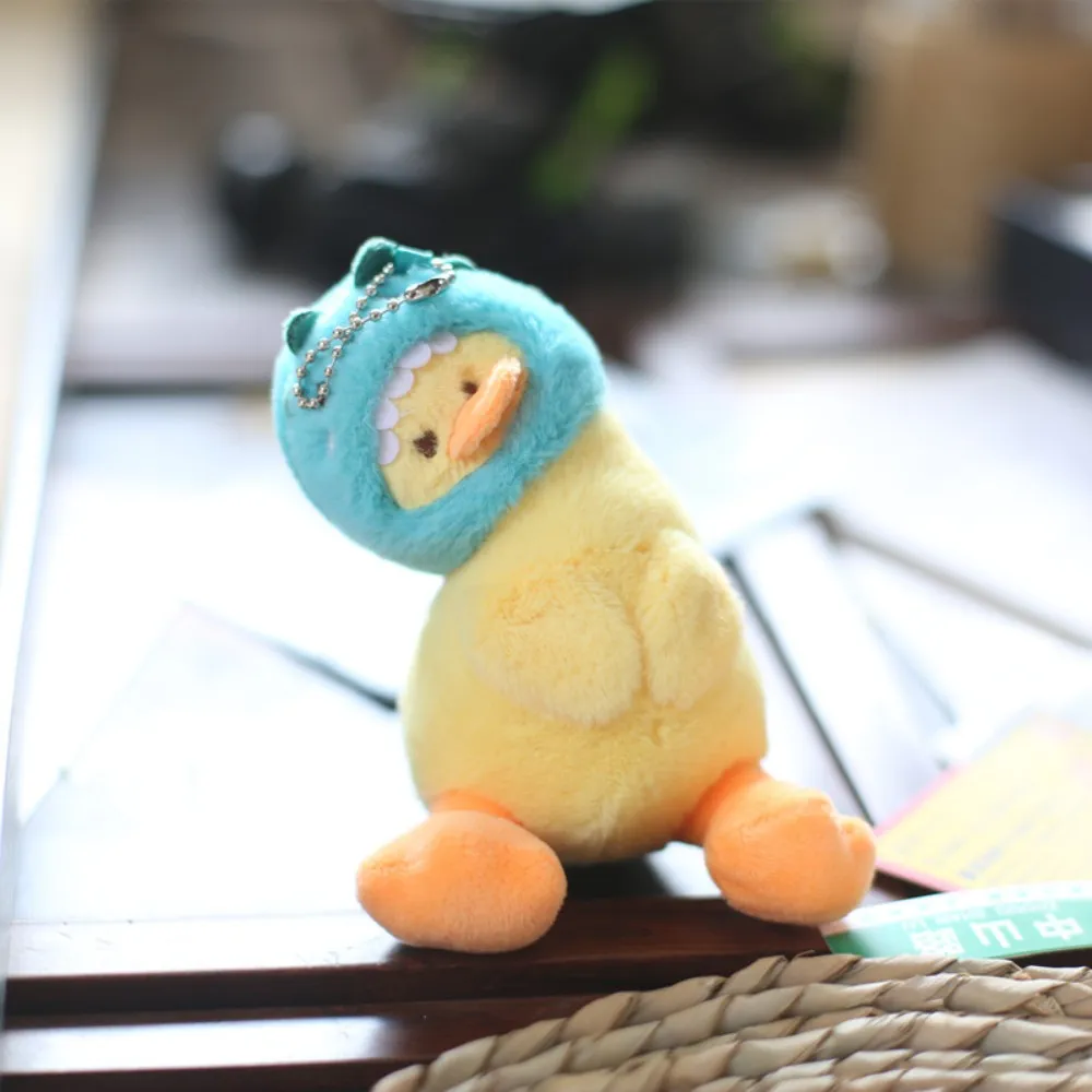 Fashion Stuffed Plush Cartoon Yellow Keychain Animals Soft Duck Creative Cute School Bag Pendant_voghion.com