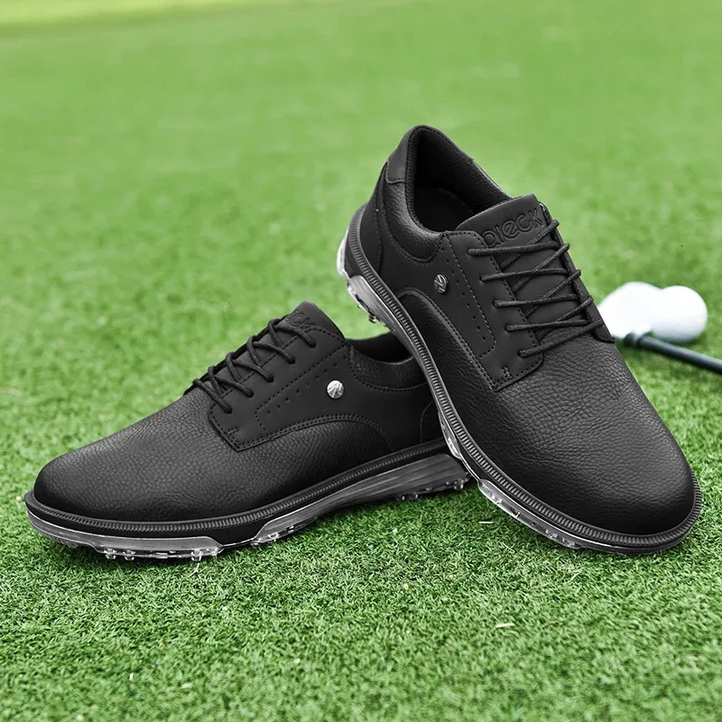 Αδιάβροχα παπούτσια Golfer Sport Man Ankle Golf Sneaker Είδη παπουτσιών γκολφ Παπούτσια γκολφ Αντιολισθητικά άνετα παπούτσια για περπάτημα μαύρο 240_voghion.com