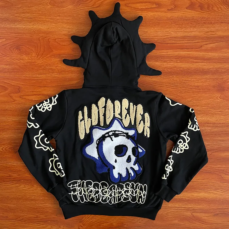 Sudadera con capucha para hombre Fast Glo Gang The Glory Full High Street 1:1 Sudadera con capucha con dibujos animados y bordados para hombre y mujer_voghion.com