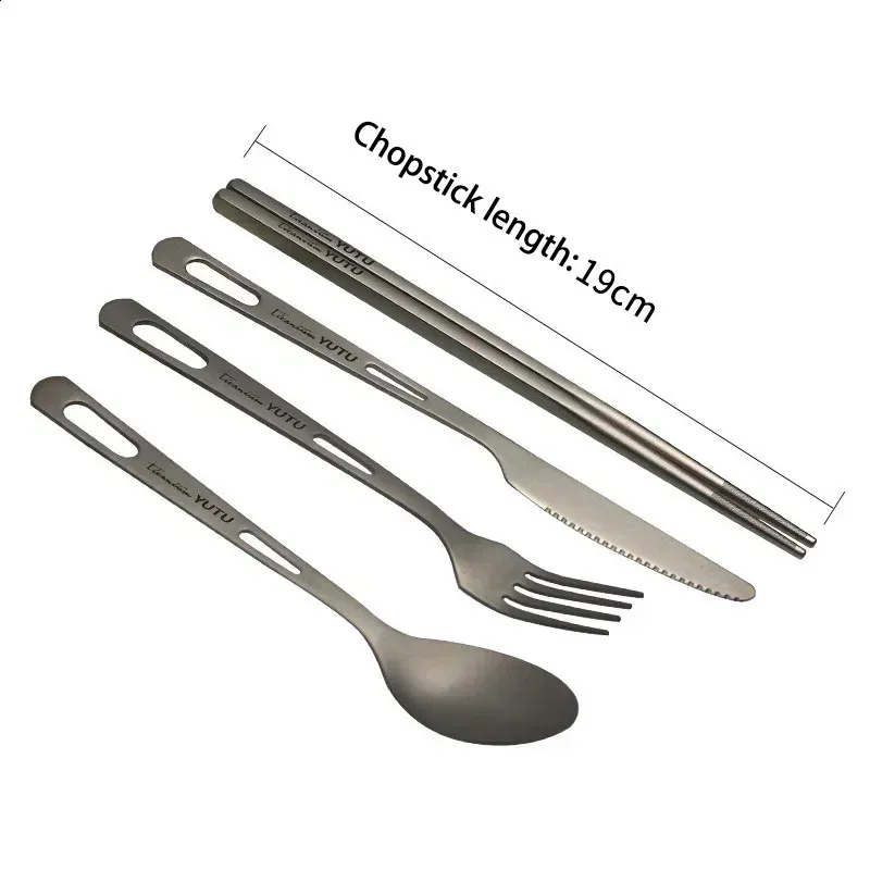Pure Tableware - Juego de cuchillos y tenedores portátiles para viajes y acampadas (240910)_voghion.com