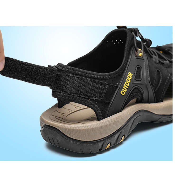 Große Sommer-Strandschuhe aus Rindsleder mit weicher Unterseite, Outdoor-Freizeitsandalen für Herren_voghion.com