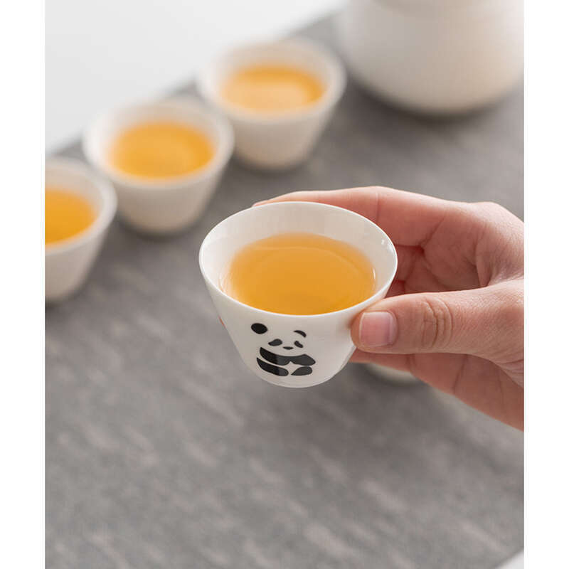 Panda Kung Fu Taass Tragbare Reeset, Dëppen, Schnell Gäscht Téi Taass, Héichwäerteg Geschäftsgeschenk_voghion.com