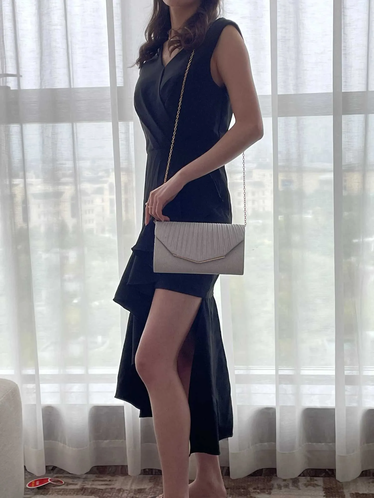 Elegant Evening Clutch Bag With Sequin Detail For Women Party_voghion.com