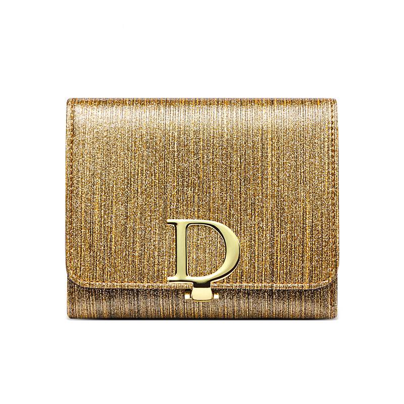 Women's Bags New D Buckle Genuine Leather Women's Wallet, Short Cowhide Tri Fold Handheld Money Clip/coin Holder._voghion.com