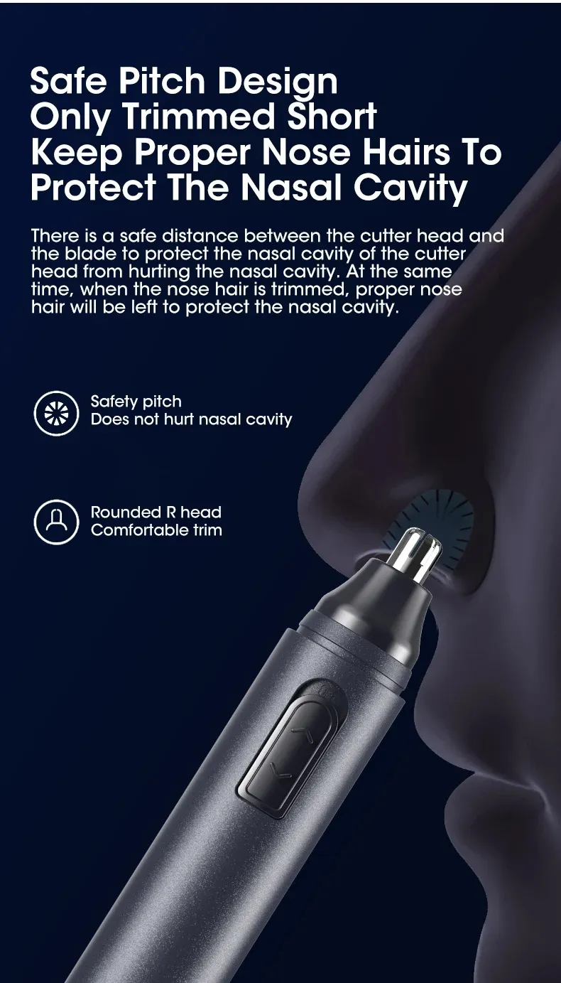 Metal Nose Trimmer - Battery Operated_voghion.com