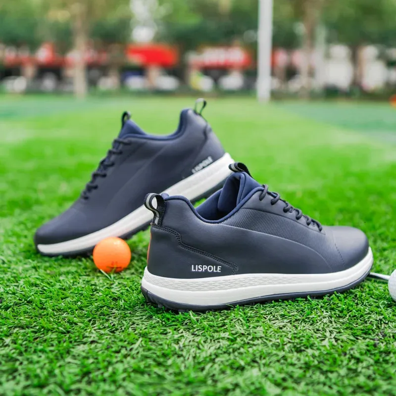 Bequeme Schuhe Herren Große Größe 39-48 Professionelle Spikeless Sneakers Rutschfeste wasserdichte Golf-Walking-Schuhe 241213_voghion.com