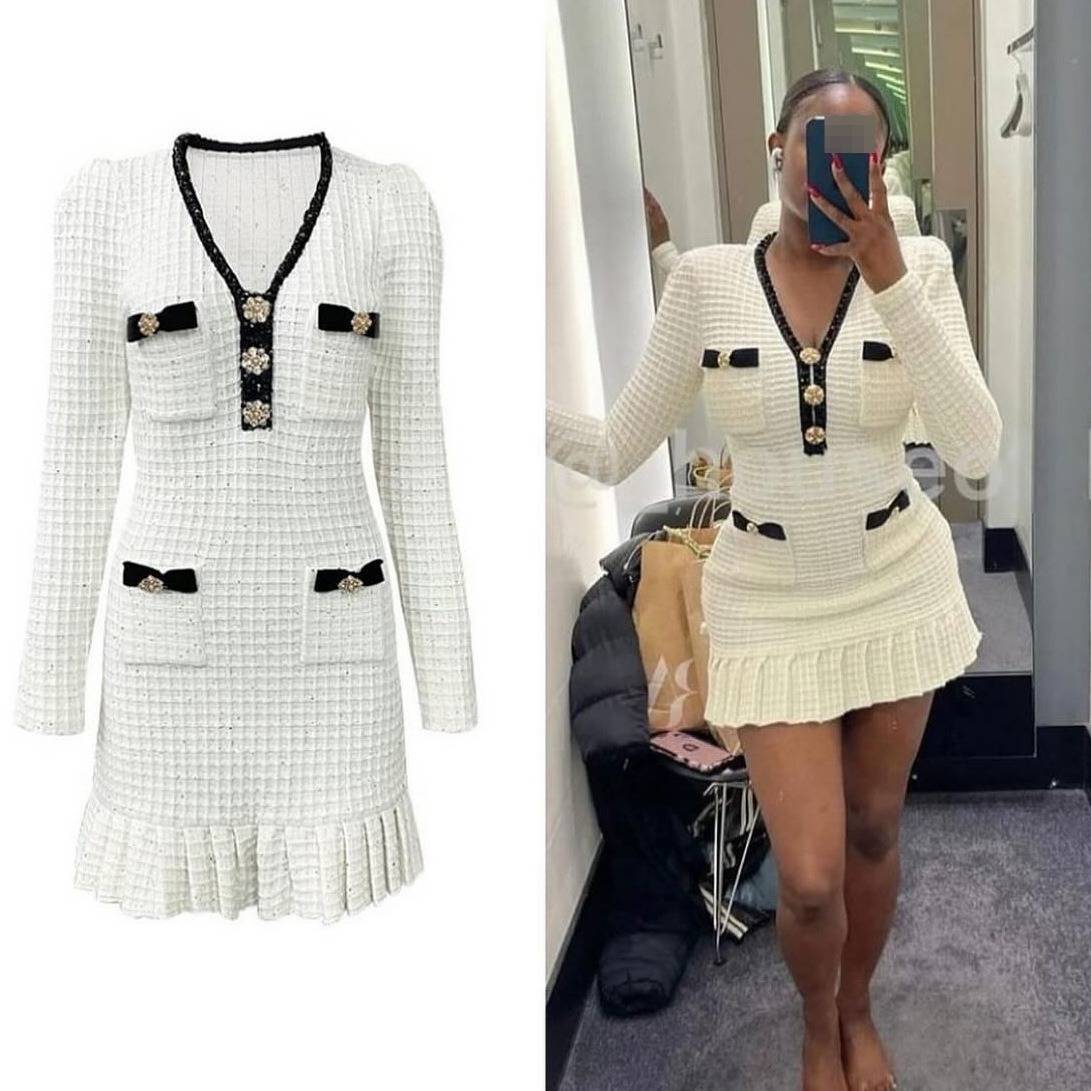 Women's Clothing Elegant Commuting Knitted Style Slim Dress