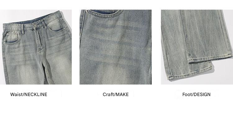 Herrenbekleidung ​​Herren-Bootcut-Jeans in Weiß – Lightning Wash & Embroidery Denim (Artisan Edition)​​_voghion.com