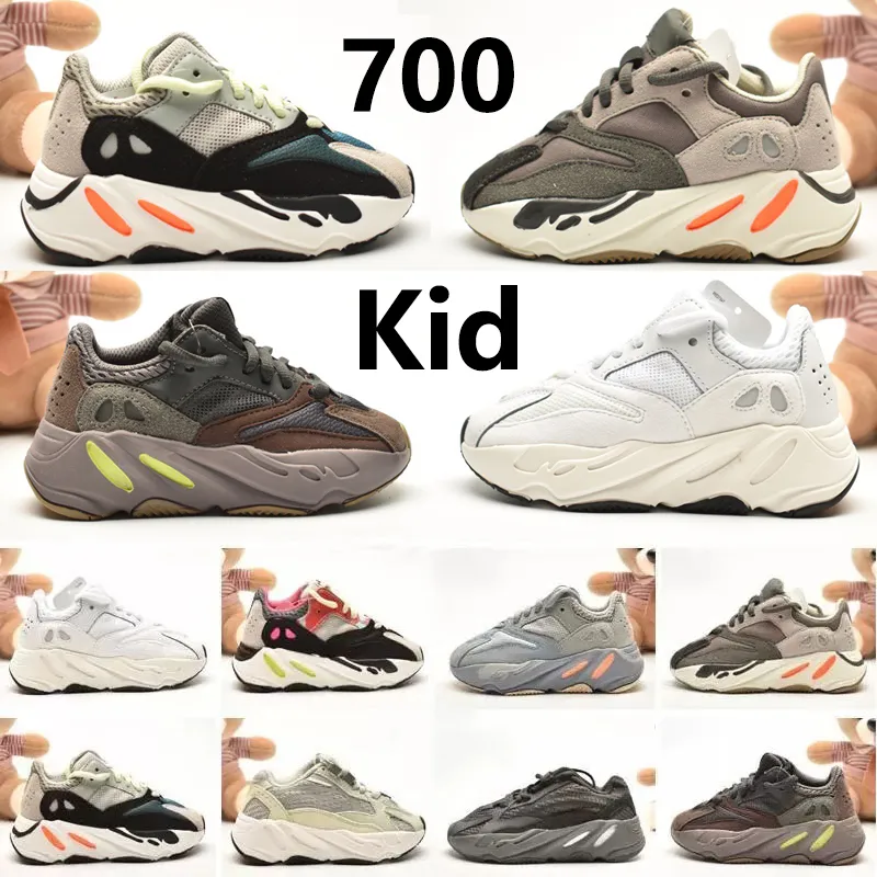 Children 700 Kids Shoes V1 Infants Wave Runner Boys Girls Black Grey Sneaker Little Boy Skeleton Baby Outdoor Designer_voghion.com