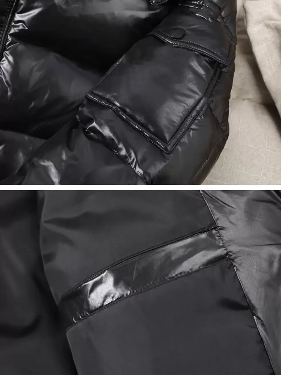 Herren Winter NFC Arm Scan Designer Puffer Daunenjacke Warme klassische Brotkleidung Mode Paare Kleidung Marke Damen_voghion.com