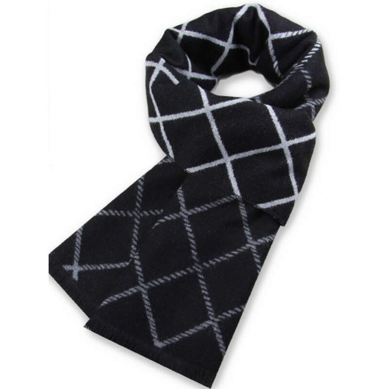 New Men's Scarves, Warm Thick Plaid Cashmere Scarves For Autumn And Winter_voghion.com