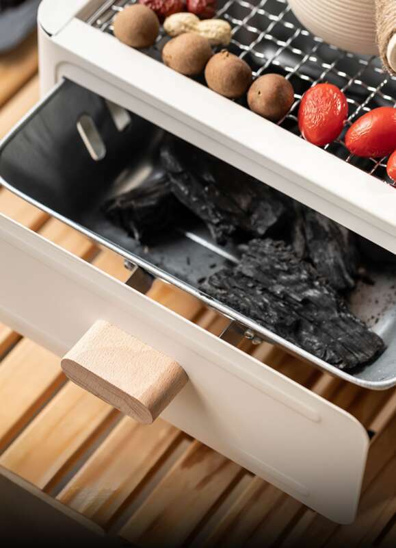 A Must-have For Outdoor Feasts! Complete Set Of Charcoal Grill, Tea Maker, And Cooking Utensils_voghion.com