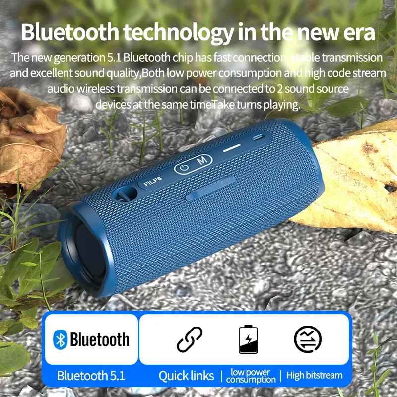 Flip6 BT Wireless Bluetooth Mini Speaker Outdoor Stereo Charge Music Waterproof Portable Speakers With Powerful Sound_voghion.com