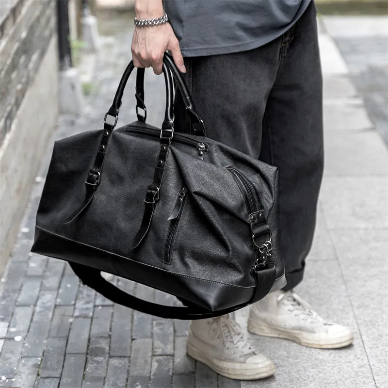 Sacs de voyage en toile pour hommes, sac de voyage grande capacité, fourre-tout de voyage multifonctionnel_voghion.com