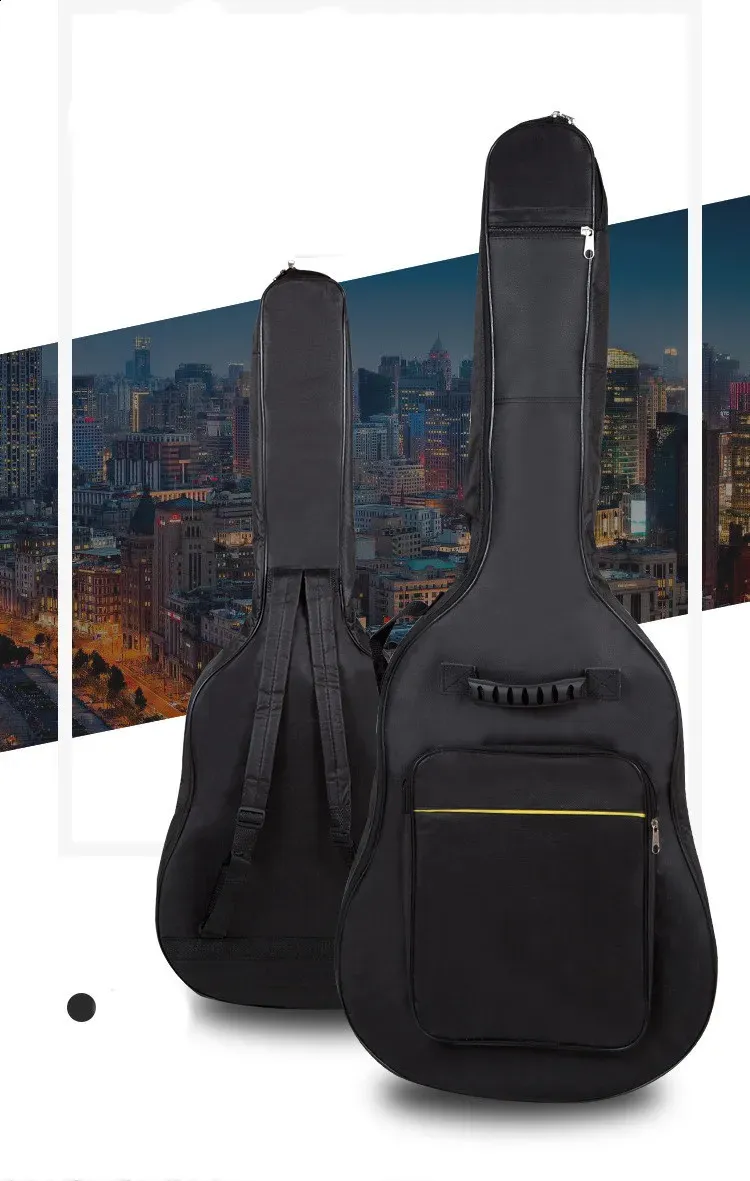 Mochila acústica de 4041 polegadas com alça dupla, à prova d'água, acolchoada em algodão, preta, 40/41, bolsa para instrumento musical 240822_voghion.com
