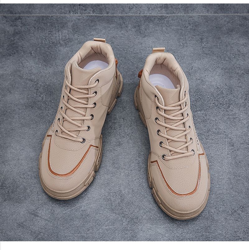 2024 Automne High Martin Édition Coréenne Vêtements de Travail Polyvalents Mi-hauts Courts Chaussures Tendance Bottes pour Hommes_voghion.com