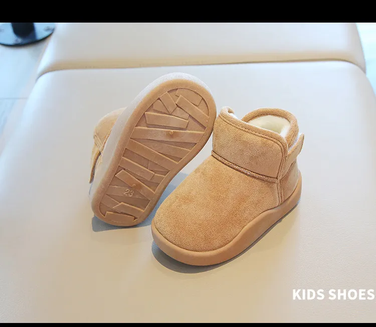 Baby Girls Boys Snow Children Winter Kids Outdoor Plush Cotton-padded Cutefeet Soft-Soled Non-slip Infant Toddler Boots_desvips.com