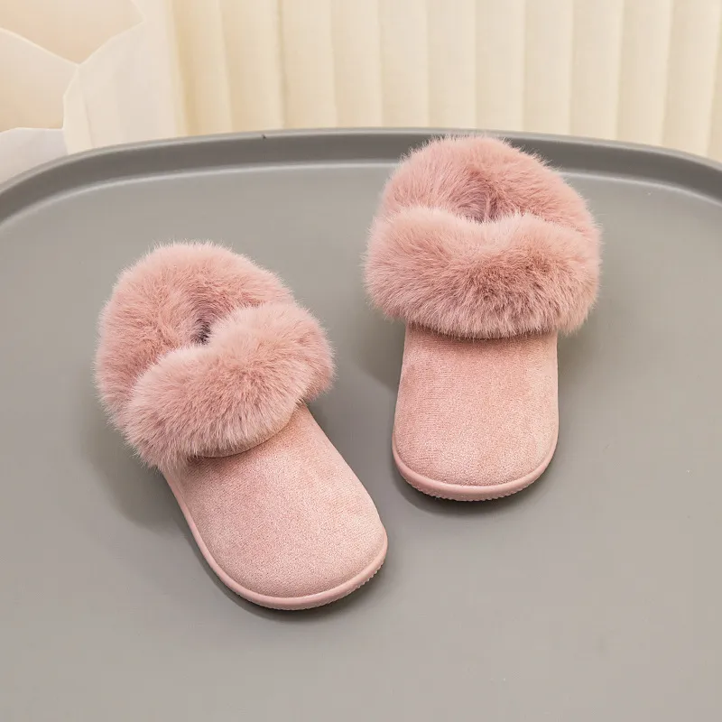 Bebek Kız Kar Çocuk Pamuklu Ayakkabılar Cutefeet Peluş Sıcak İlk Yürüteçler Kaymaz Bebek Botları 12 - 17 Numara_voghion.com