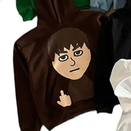 American Retro Tongue Printing Hooded Pure Cotton Sweatshirt Mens and Womens Loose Top streetwear haikyuu Y2K clothing_voghion.com