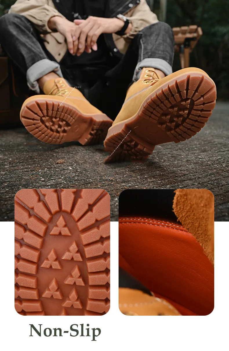 Men High Top Men's Leather Winter Fashion Plush Warm Shoes Outdoor Sneakers Lace Up Non-Slip Ankle Boots Male_voghion.com