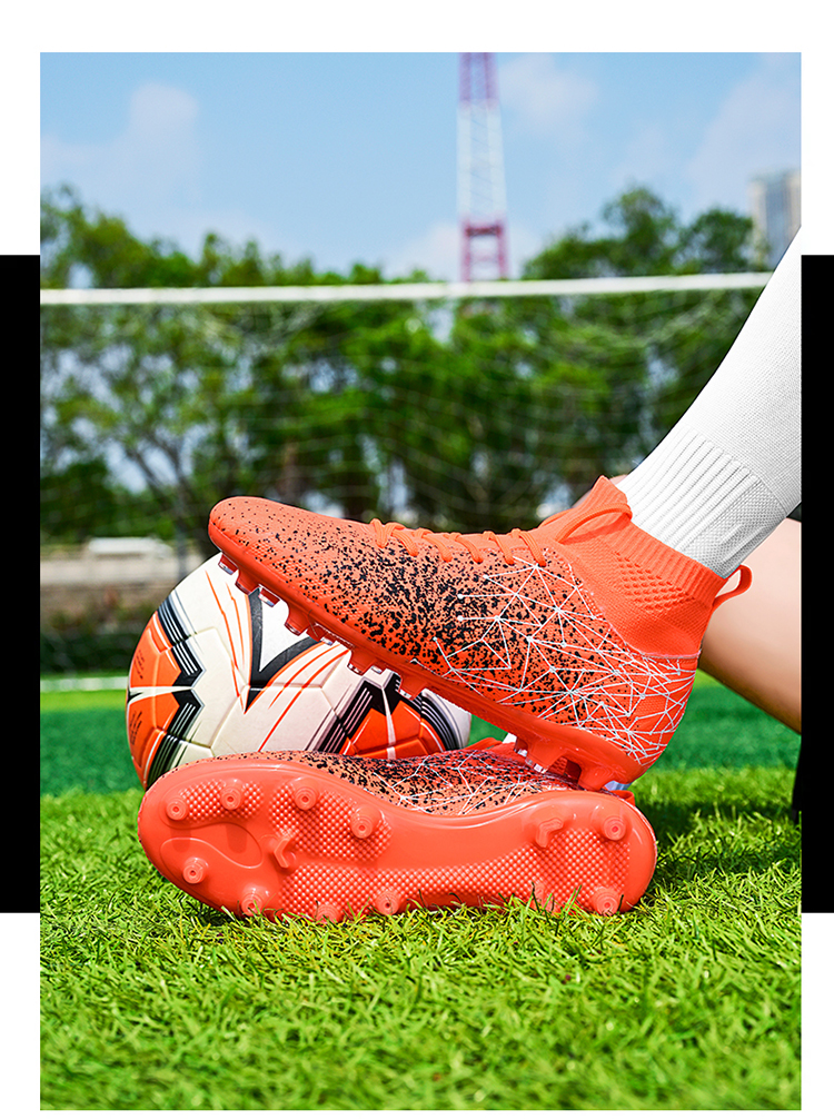 Utendørs Herre TF/FG Høye Ankel Fotballsko Sklisikre Sport Turf Fotballsko Gress Trening Futsal Engros Innendørs_voghion.com