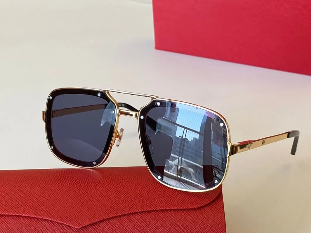 Aviator Sunglasses For Men And Women Gradient Square Metal Frame_voghion.com