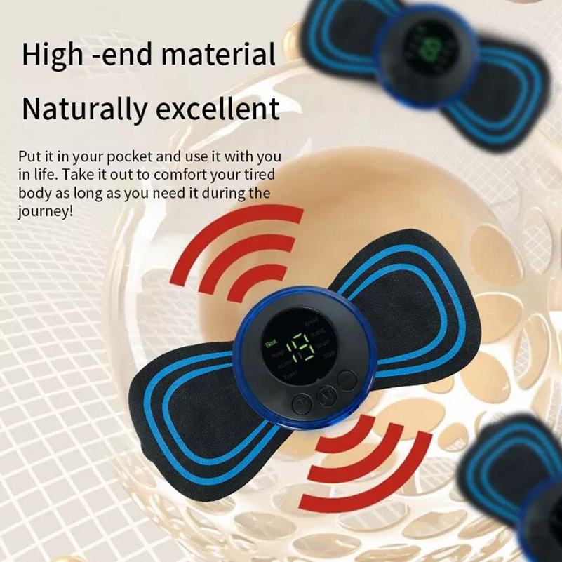 EMS kakla masieris Mini elektriskais impulsa kakla muguras muskuļu sāpju mazināšanas mugurkaula masāžas spilventiņi_voghion.com