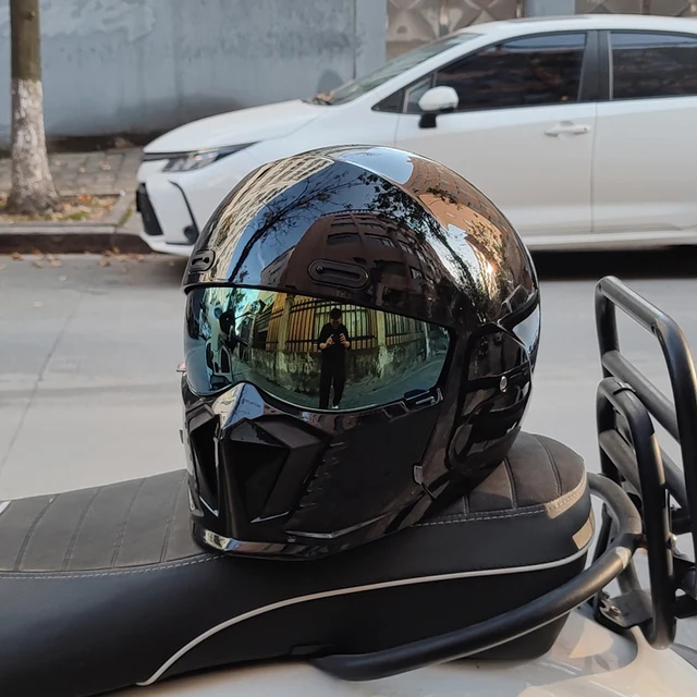 ORZ Motorcycle Retro Helmet Cruise Men's And Women's Combination Full Helmet Scorpion Helmet Reserved Bluetooth Headphone Slot_voghion.com