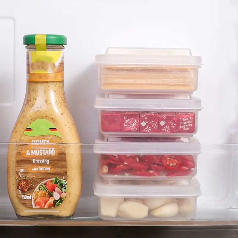 2Pcs Cheese Slice Storage Box Refrigerator Special Onion Ginger Garlic Fruit Crisper Flip Butter Cubes Separately Packed Case_voghion.com
