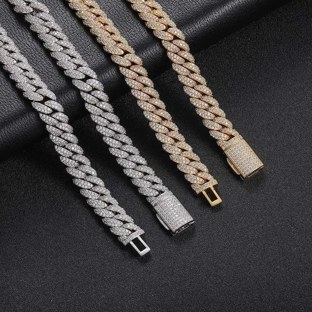 Anhänger Halsketten 10mm Hip Hop Zirkon CZ Ice Bubble Cubic Chain Halskette Damenschmuck Geburtstagsgeschenk H240613_voghion.com