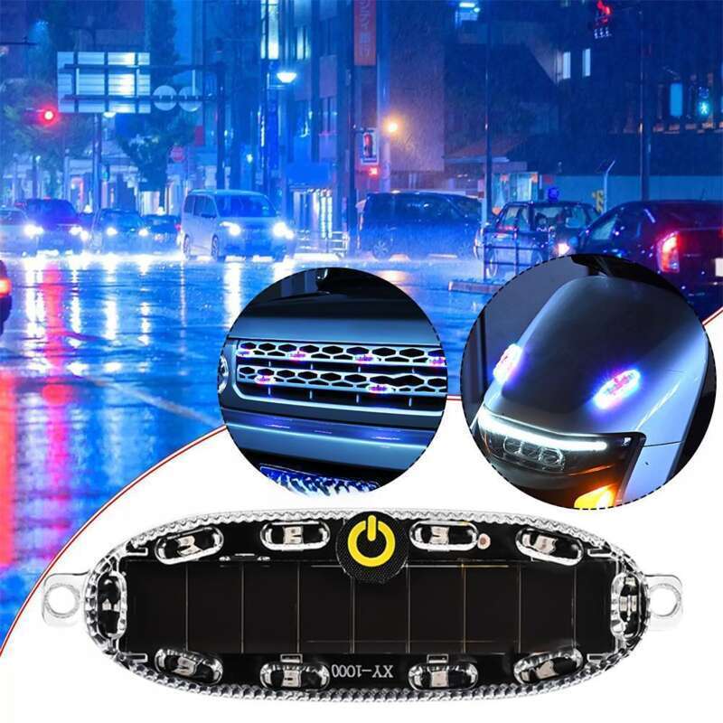 Motorcycle Electric Tricycle Warning Car LED Flashing Decorative Light, Solar Anti Rear End Collision Light_voghion.com