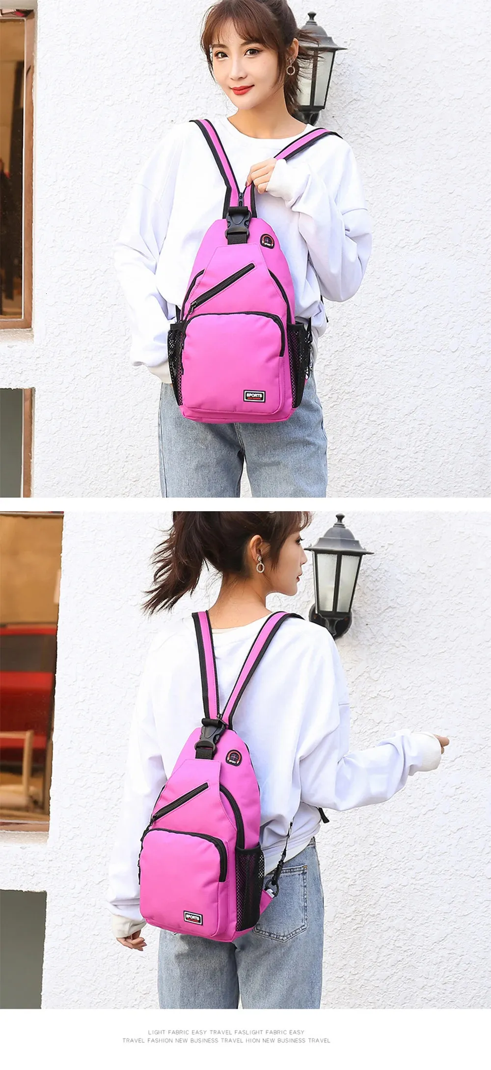 Polarshe Zaino da donna multifunzionale con spallaccio e foro per auricolari, borsa da lavoro per uomo, mini zaino da viaggio sportivo_voghion.com