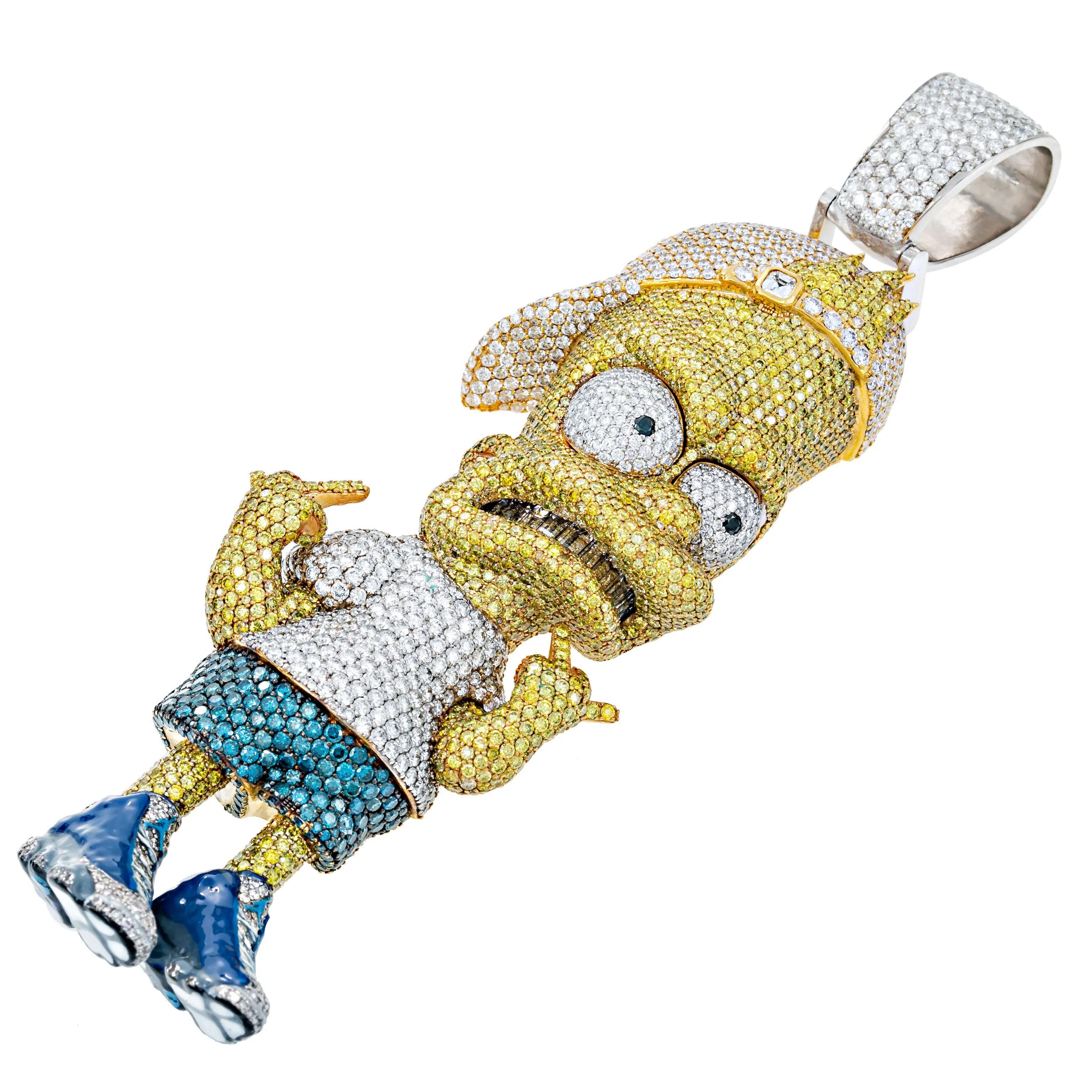Iced Out Ανδρικά Κολιέ Γυναικεία Κοσμήματα Χρυσό Χρώμα Vvs Moissanite Διαμάντι Sier Προσαρμοσμένο Κινούμενο Μενταγιόν_voghion.com